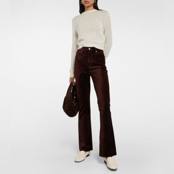 New AGOLDE Nico High Rise Slim Boot in Chocolate Milk Size 32 - Picture 14 of 16